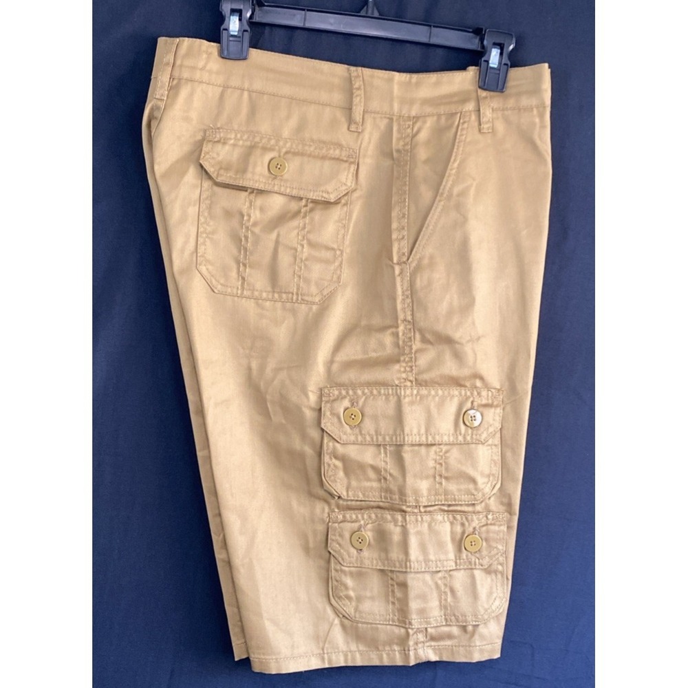 Men's Jeanetix Cargo Shorts Brass Size 38 Baggy Streetwear NWOT